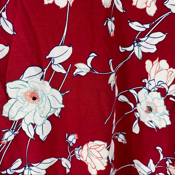 J. JILL | Red and White Floral Maxi Dress - Picture 8 of 10